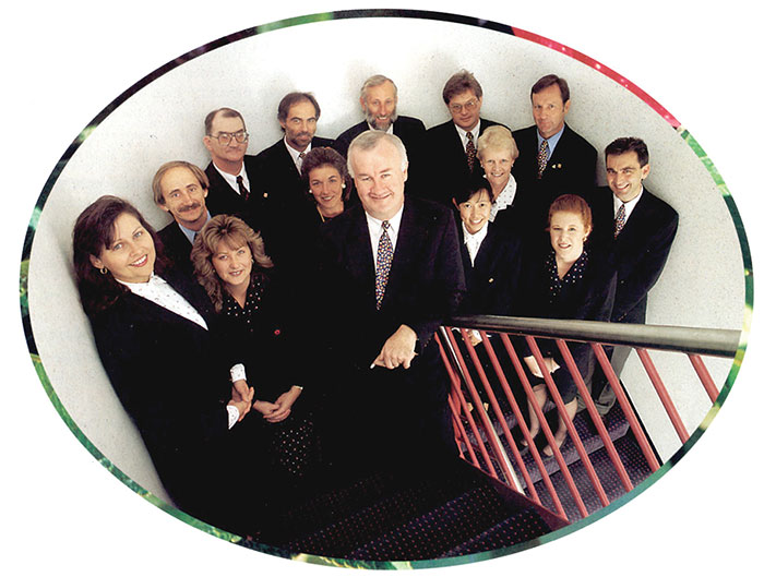 CEO Brendan Smith and the Management team 1995